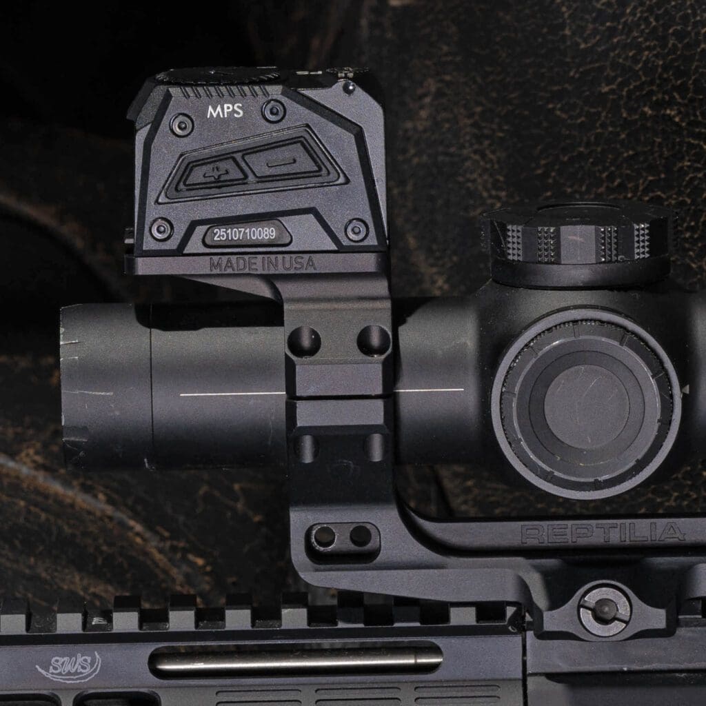 30mm Reptilia AUS Mount with Reptilia ROF-90 piggyback MRDS mount for Aimpoint ACRO or Steiner MPS.